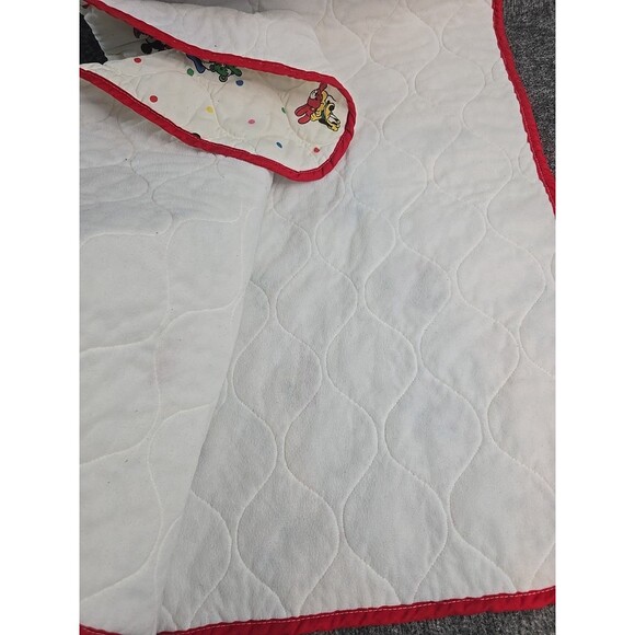 Vintage Disney Mickey Mouse 80s 90s Quilted Baby Crib Blanket 33x38 Inches - Picture 4 of 6